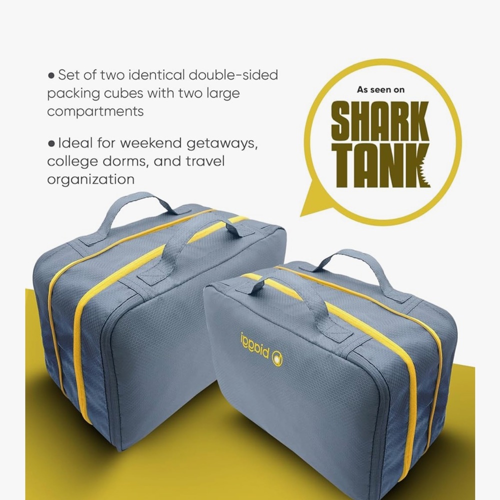 Biaggi Gray and Yellow Packing Cubes